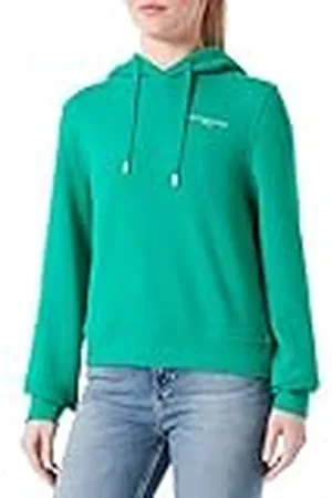 Tommy Hilfiger Dames Hoodie Logo, Groen , XS