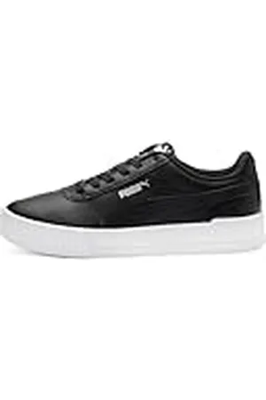 PUMA Women Carina L Sneakers, Black- White- Silver, 42 EU