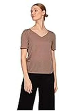 VILA VISINA V-hals S/S TOP - NOOS, , XS