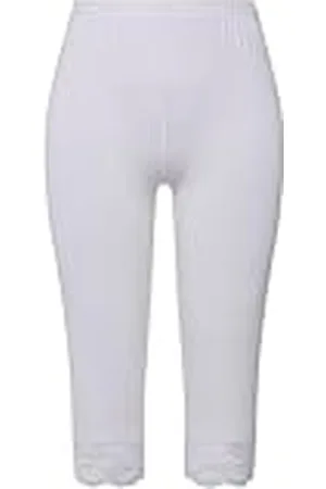 Ulla Popken Capri-broek voor dames, elastische kanten zoom, , 36W / 32L