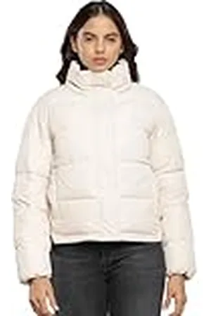 Calvin Klein Jeans Vrouwen Monologo Non Down Korte Puffer Geweven Jassen, , L
