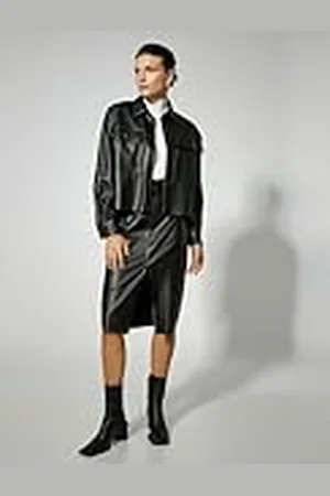 Koton Midi-rok voor dames, imitatieleer, , 38