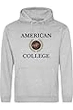 American College Sweatshirt Sweatshirt Print Warme Kleding Uniseks Mannen en Vrouwen Casual Model ACSCW7 MELL Grey XL, , XL