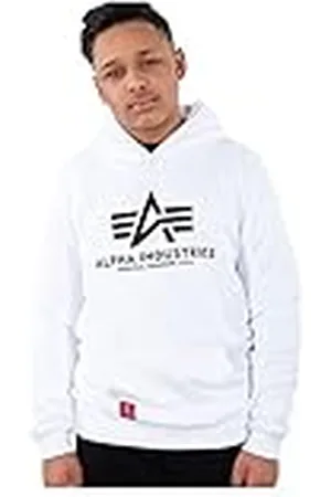 Alpha Industries Basic Hoody Kids/Teens Sweat met capuchon voor kinderen en tieners White