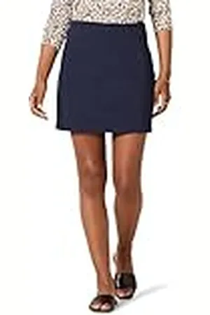 Amazon Ponte A-lijn minirok voor dames (voorheen Daily Ritual), marineblauw, X-Large