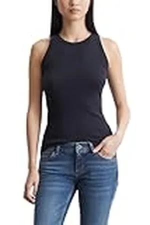 Marc O’ Polo Marc OPolo Tanktop voor dames, van biologisch katoen met hoge ronde hals, , M