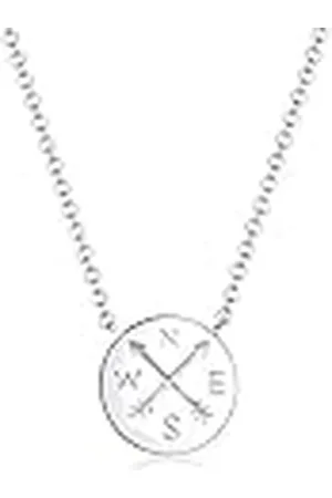 Elli Halsketting kompas Traveler Travel Trend 925 sterling , 45 cm, Sterling , Zonder