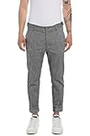 Replay Herenbroek met stretch, blauw/natuurlijk wit 010, 30W x 32L