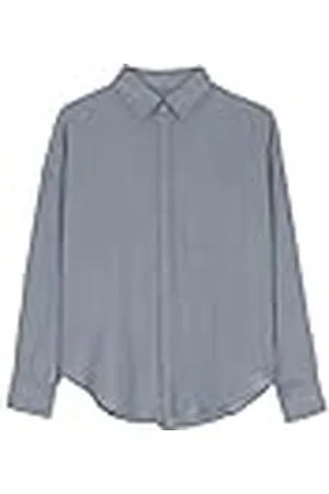 ECOALF Inalf Dameshemd met lange mouwen, linnen, onregelmatige pasvorm, basic overhemd, , L
