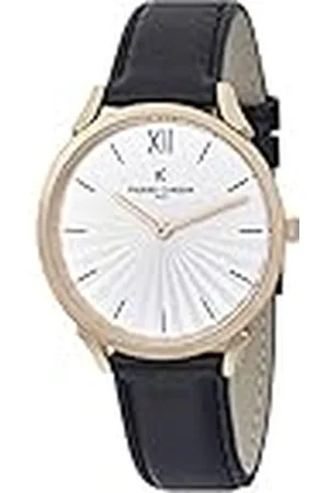 Pierre Cardin Unisex analoog horloge pigalle plissée met lederen armband, , Band