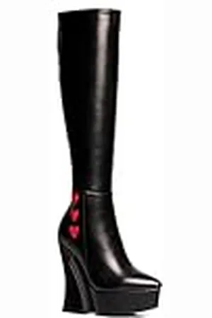 Lamoda Love Potion WIDE FIT Platform Knee High Boots, EU 39, , 39 EU