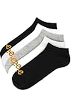 Lee Unisex enkelsokken, heren en dames designer katoenen sokken in zwart/wit/grijs | Low Rise Designer Branded Trainer Liners in Katoenmix - Maat 6-8 Multipack van 5, , 40-42 EU
