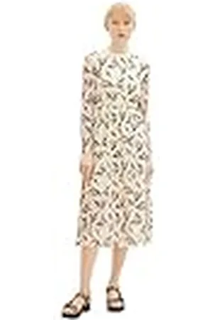 TOM TAILOR TOM TAILOR-denim denim mesh damesjurk met patroon