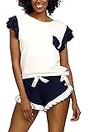 DKaren Lulu Damespyjama, 2-delige set, pyjama, viscose, shorts, nachtkleding, Lulu, , XL