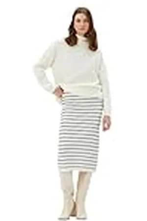 Koton Medium Rise Midi gebreide rok voor dames, , M