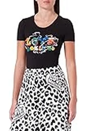 Moschino Dames Tight-Fitting Korte Mouwen met Graffiti Print T-shirt, , 42