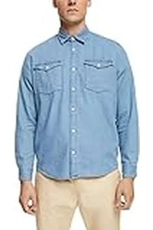 ESPRIT Heren 072EE2F306 overhemd, 903/BLUE Light WASH, XL