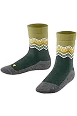Falke Actief Sporty Zigzag antislipsokken voor kinderen, uniseks, met noppen, ademend, klimaatregulerend, geurremmend katoen, wol, 1 paar, , 31-34