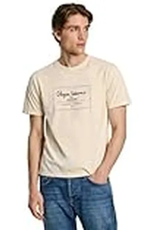 Pepe Jeans Heren Simon Tee, T-shirt, wit, L, , L
