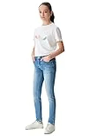 LTB Jeans Meisjes-jeansbroek Isabella G Skinny medium taille met ritssluiting van katoenmix in middenblauw - maat 116 cm, , 116 cm