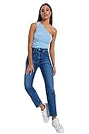 Trendyol Damesjeans met hoge taille en wijde pijpen, , 68