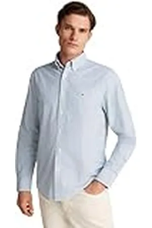 Tommy Hilfiger Heren Flex POPLIN Klassiek STP RF Shirt MW0MW37549 L/S Shirt, blauw, L, , L