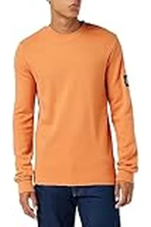 Calvin Klein Jeans Heren T-shirt met lange mouwen Badge Wafel LS Basic, , XXS