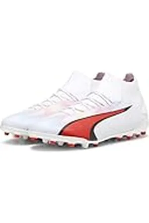 PUMA Ultra Pro Mg voetbalschoen voor heren, Witte Black Fire Orchid, 44.5 EU