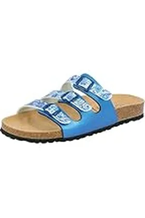 LICO BIOLINE FLOWER Dames Instapschoenen, Blauw/wit, 39 EU
