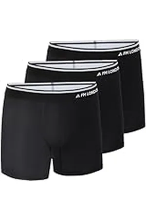 FM London Micromodal Boxers voor heren, set van 3 stuks, zachte anti-chafe boxers met voorgevormde buidel, geschikt voor sport en dagelijks gebruik, vochtafvoerend, labelvrij, ademend ondergoed