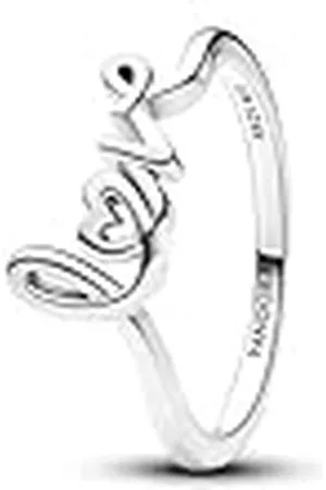 PANDORA Moments Handgeschriebenes Love Ring aus Sterling Silber Moments Collection, Größe 58, 193058C00-58