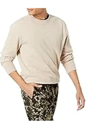 Amazon Heren lange mouwen lichtgewicht Franse badstof ronde hals sweatshirt, , XXL