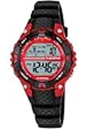 Calypso Unisex Digitaal Horloge met LCD Dial Digitaal Display en Zwarte Plastic Band K5684/6, , Riem