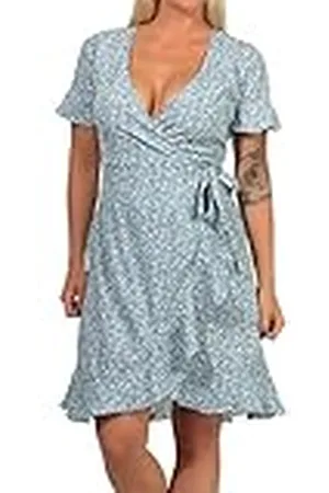 ONLY Onlolivia S/S Wrap Dress WVN Noos Jurk voor dames, , 34