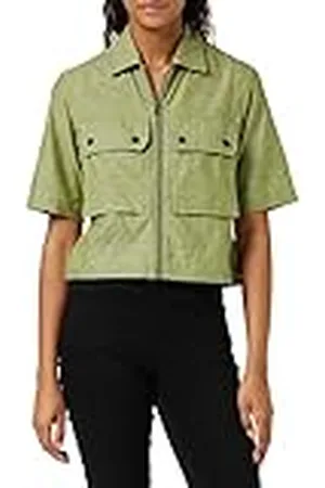 G-Star RAW Dames 2 Pocket Cropped s Shirt, meerkleurig (Avocado/Milk D22914-D123-D857), XS, , XS