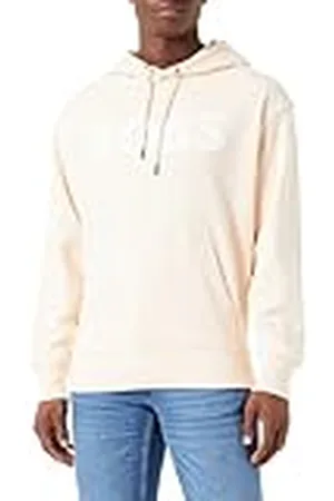 HUGO BOSS Heren WebasicHood Hoodie van katoen-terry met rubberen logo-print, , L