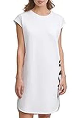DKNY Dames Cap Sleeve Logo T-shirt Dress, , S