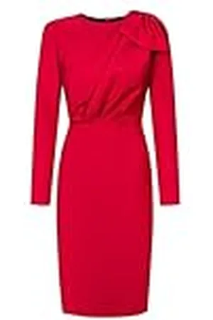 Swing Dames Bridget | elegante kokerjurk | zakelijke etuijurk | feestelijke partyjurk | cocktailjurk | vintage jurk | knielang | lange mouwen, , S
