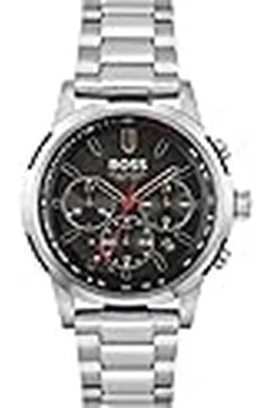 HUGO BOSS Solar Chronograph Quartz horloge voor heren met zilveren roestvrijstalen armband - 1514032