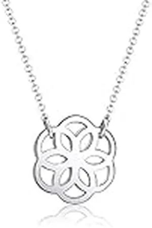 Elli Vrouwen Echte Sieraden Kettingen Ketting Neckwear Ornament Bloem 925 Sterling Goud, 45, Facettenschliff