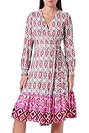 IZIA Dames wikkeljurk jurk, paars meerkleurig, M, , M