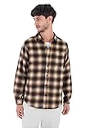 Hurley Portland Heavyweight Flannel Shirt met lange mouwen voor heren, Blue, XL