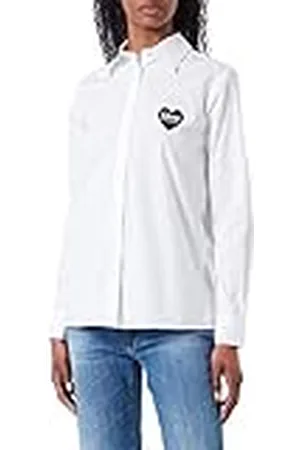 Moschino Dames Regular Fit Long-Sleeved Shirt, Optical White, 40, , 40