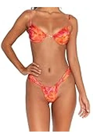 FAE House - Sheridan Bikini Top - Bloom - Luxe Dames Zwemmode - Gebloemd Rood - 100% Duurzame stof - Koude handwas - Maat L