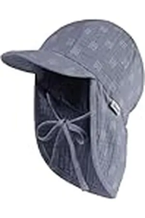 Sterntaler Jongenspet met klep, stippen, mousseline, met nekbescherming en bindband, , 45