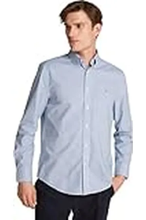 Tommy Hilfiger Heren Flex POPLIN Klassiek STP RF Shirt MW0MW37549 L/S Shirt, blauw, L, , L