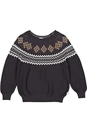Müsli By Green Cotton Gebreide jacquard trui voor jongens, , 104