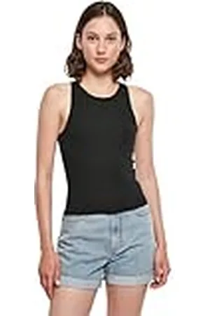 Build Your Brand Dames Top Ladies Racer Back Top Black S, , S