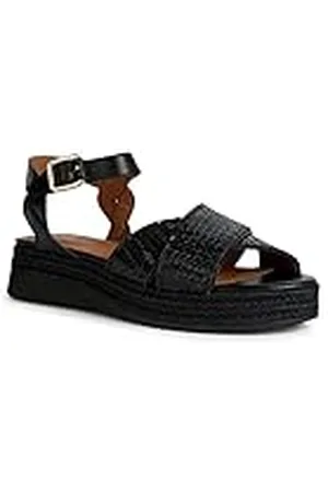 Geox D Eolie espadrille sleehak sandalen voor dames, , 37 EU
