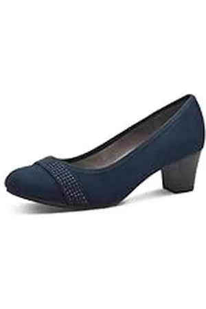 Jana Pumps voor dames, veganistisch met glitterdetails, Donkerblauw, 37 EU